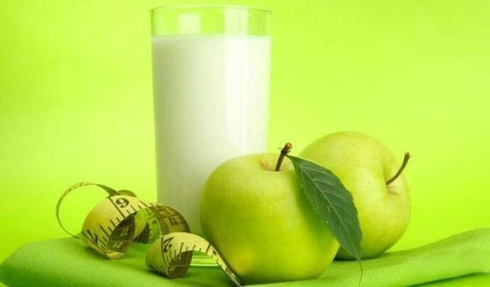 Kefir und Äpfel zur Gewichtsreduktion